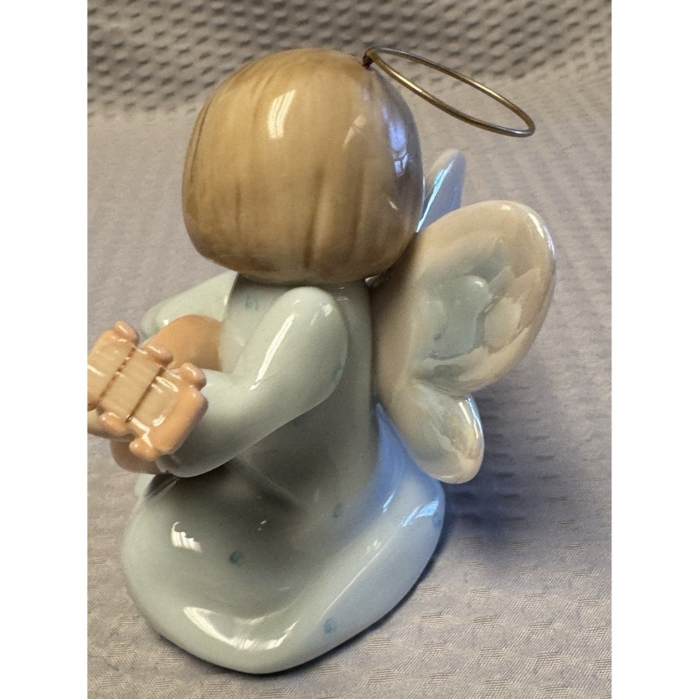 Vintage Lefton Christopher Collection Angel Playing Mandolin Hand Painted - Picture 4 of 10
